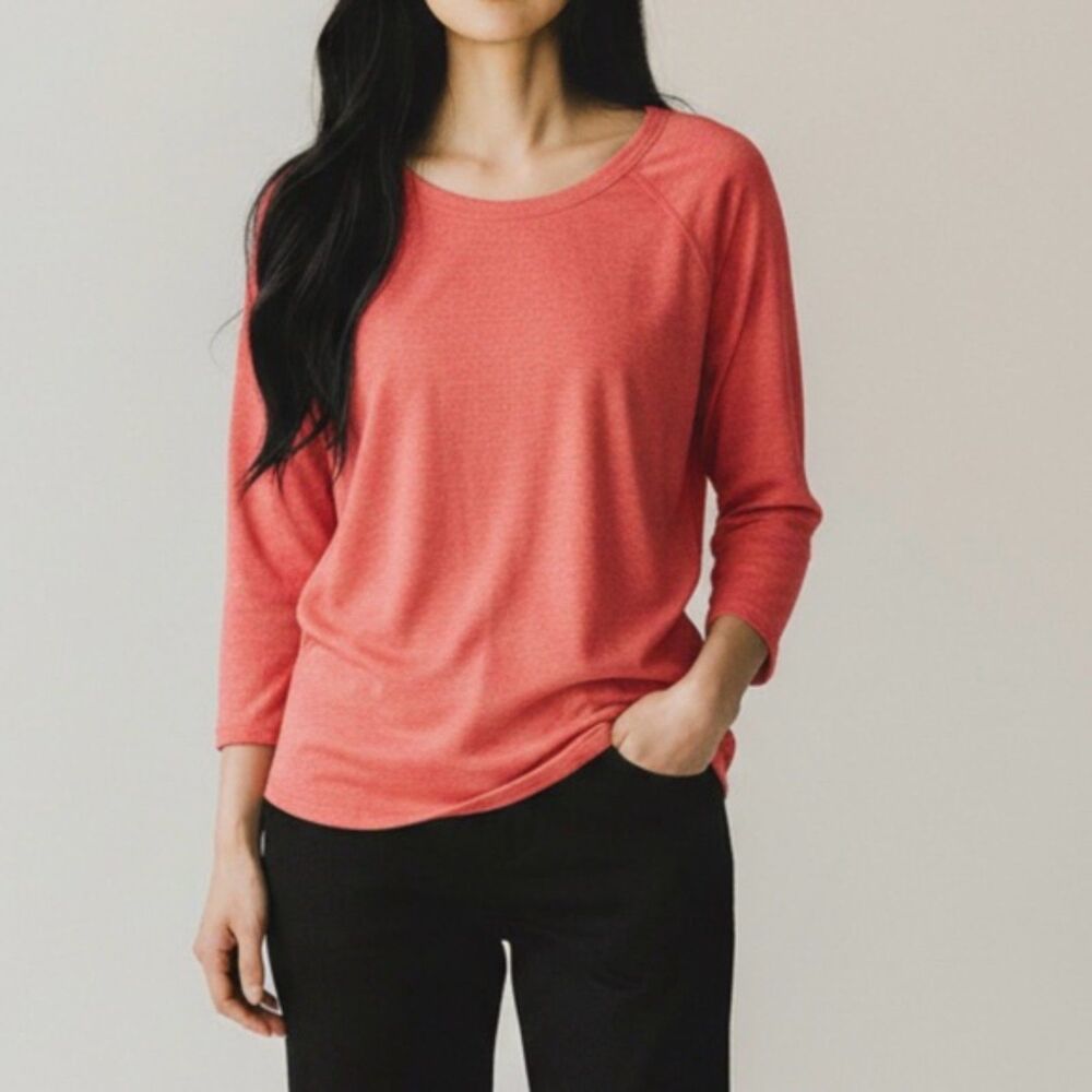 Patagonia Women's Glorya 3/4 Sleeve Coral Orange Shirt XS